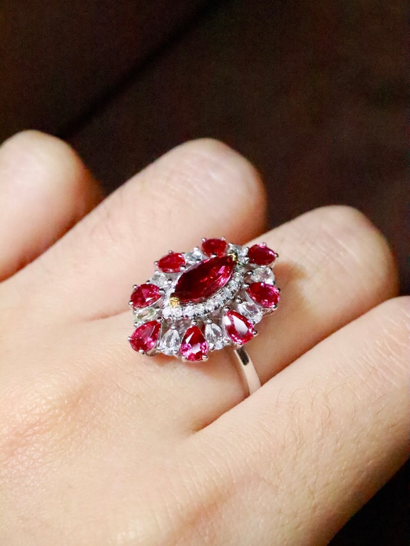 18K Natural Unheated Ruby Ring - 6