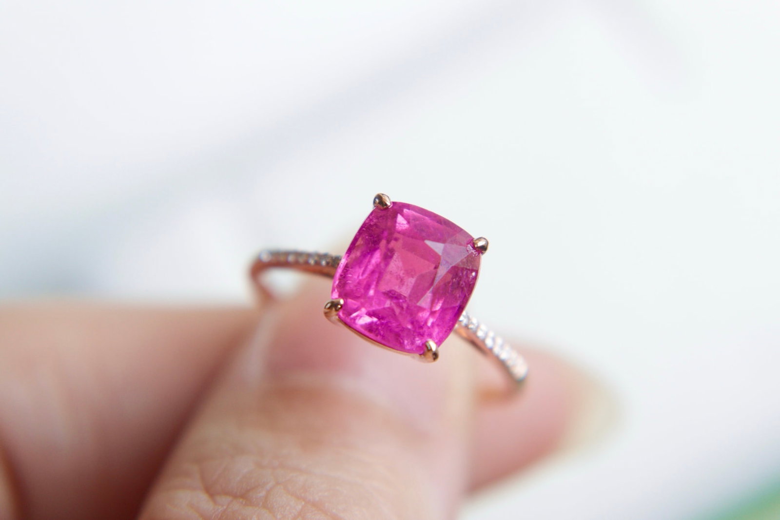18K Gold Natural Tourmaline Ring - 3