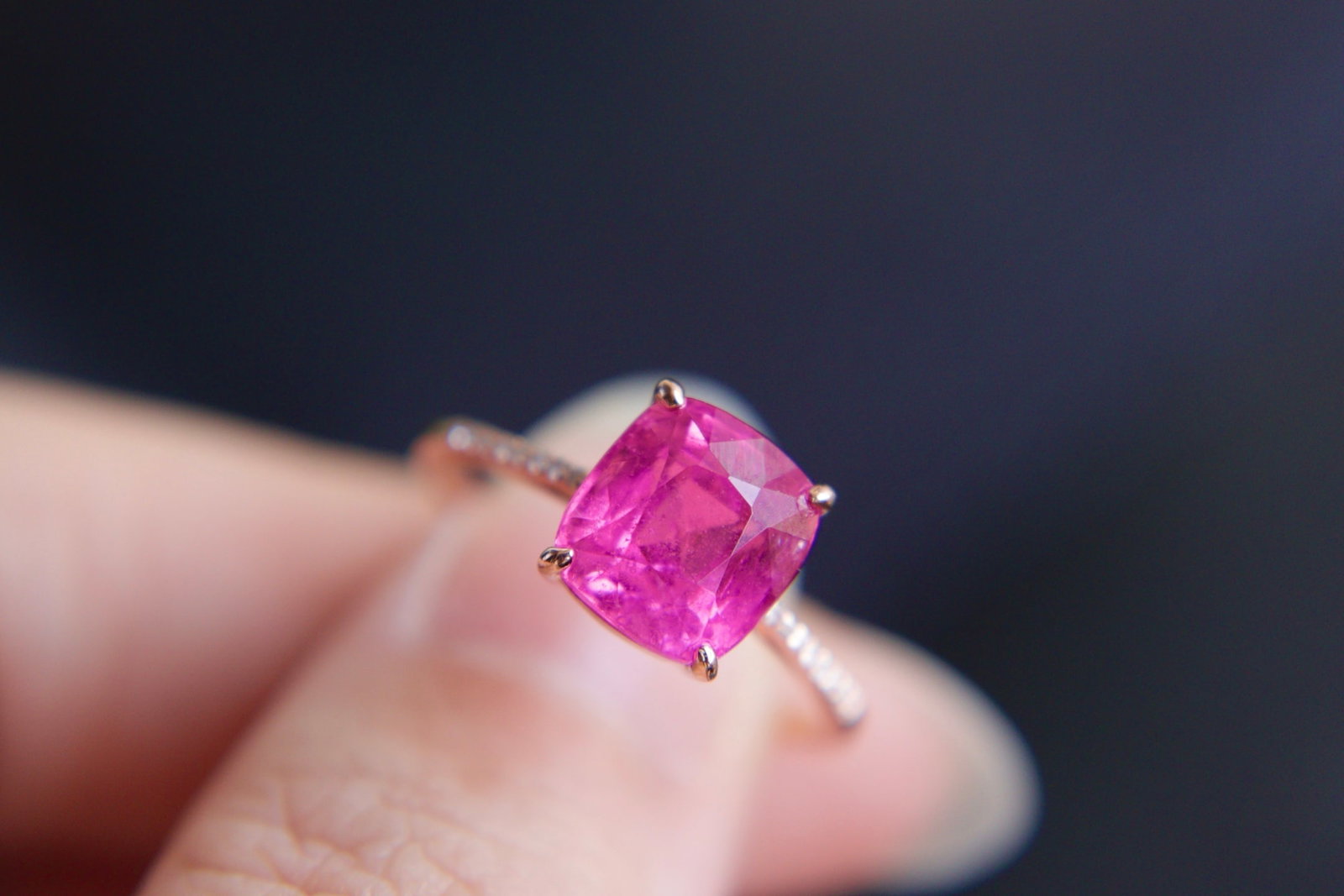 18K Gold Natural Tourmaline Ring - 6