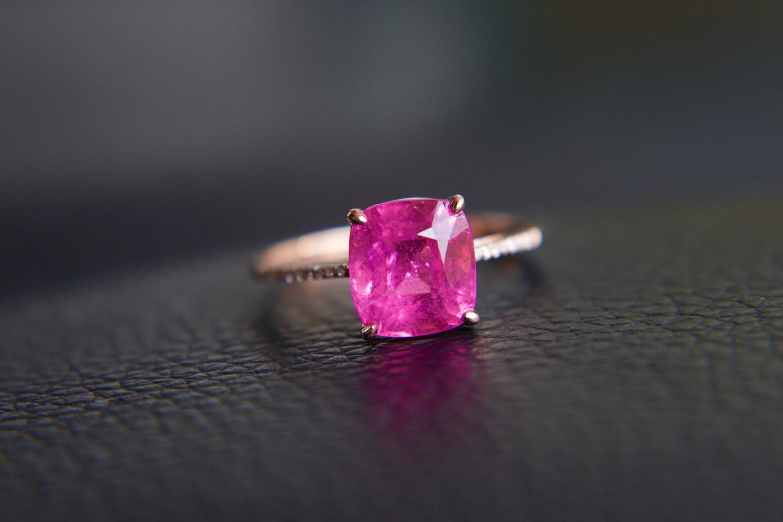 18K Gold Natural Tourmaline Ring - 7