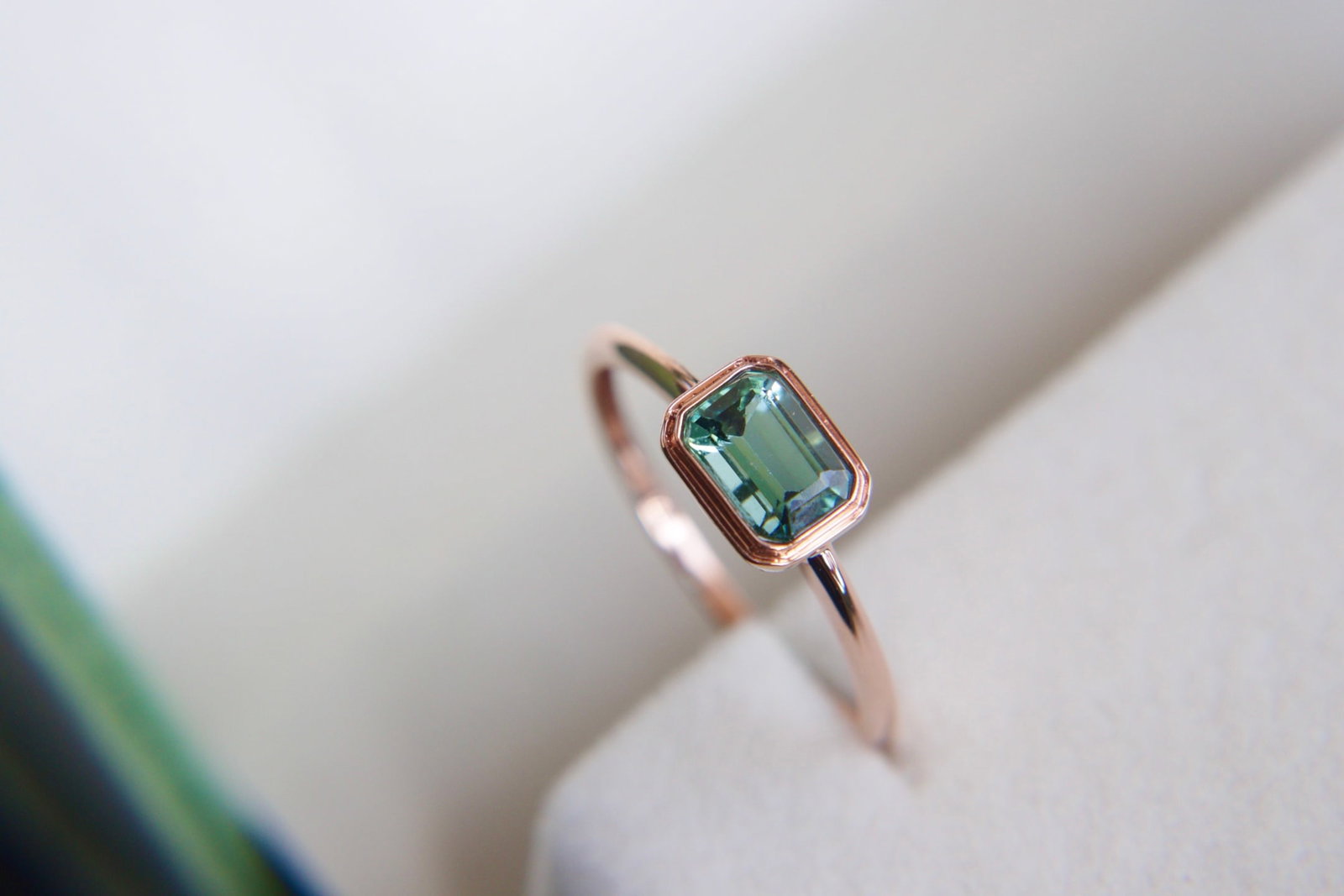 18K Gold Natural Tourmaline Ring - 10