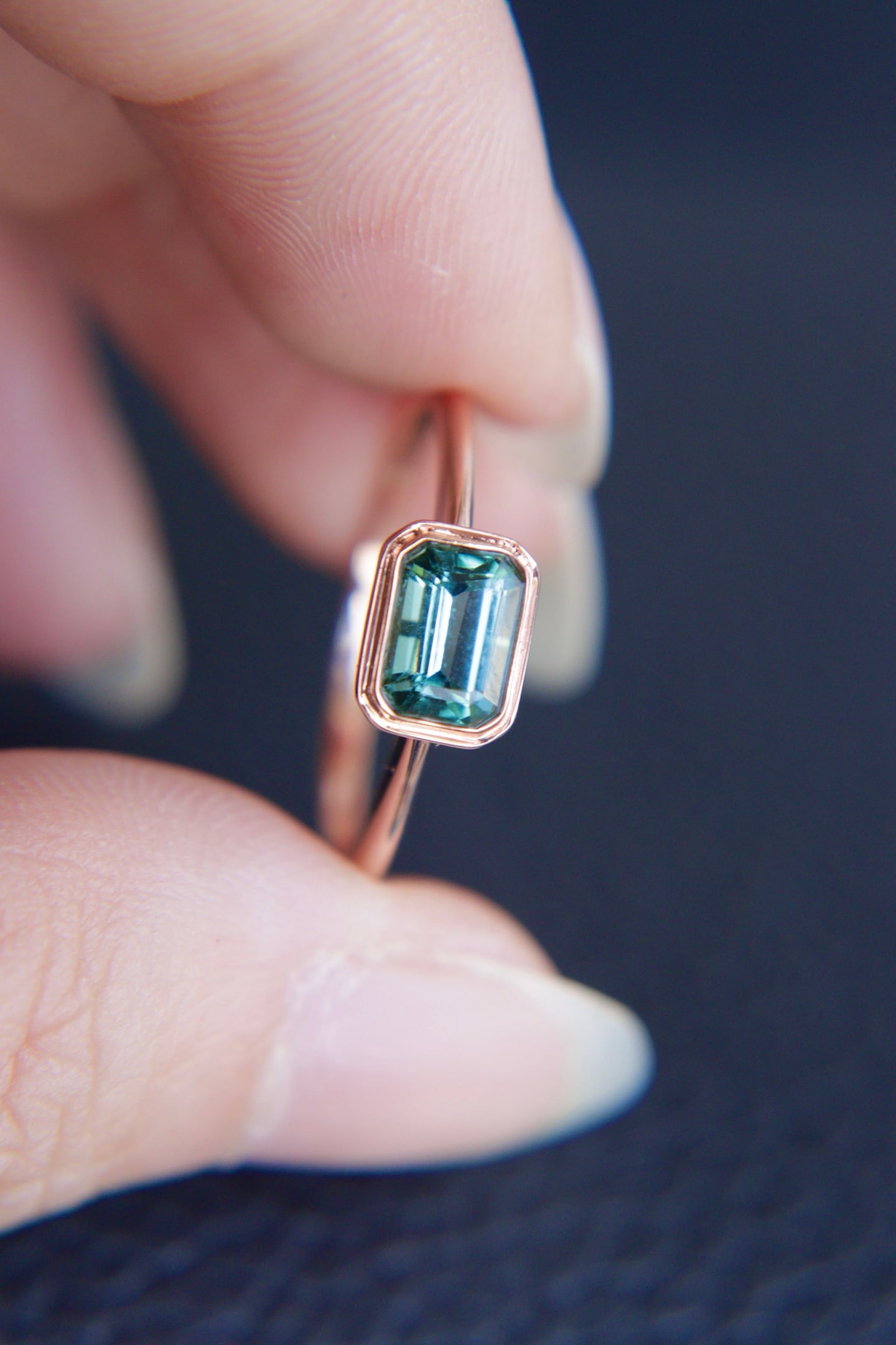 18K Gold Natural Tourmaline Ring - 3