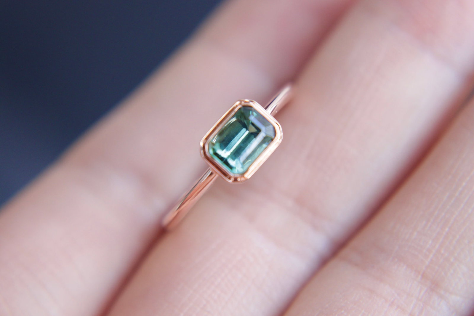 18K Gold Natural Tourmaline Ring - 4