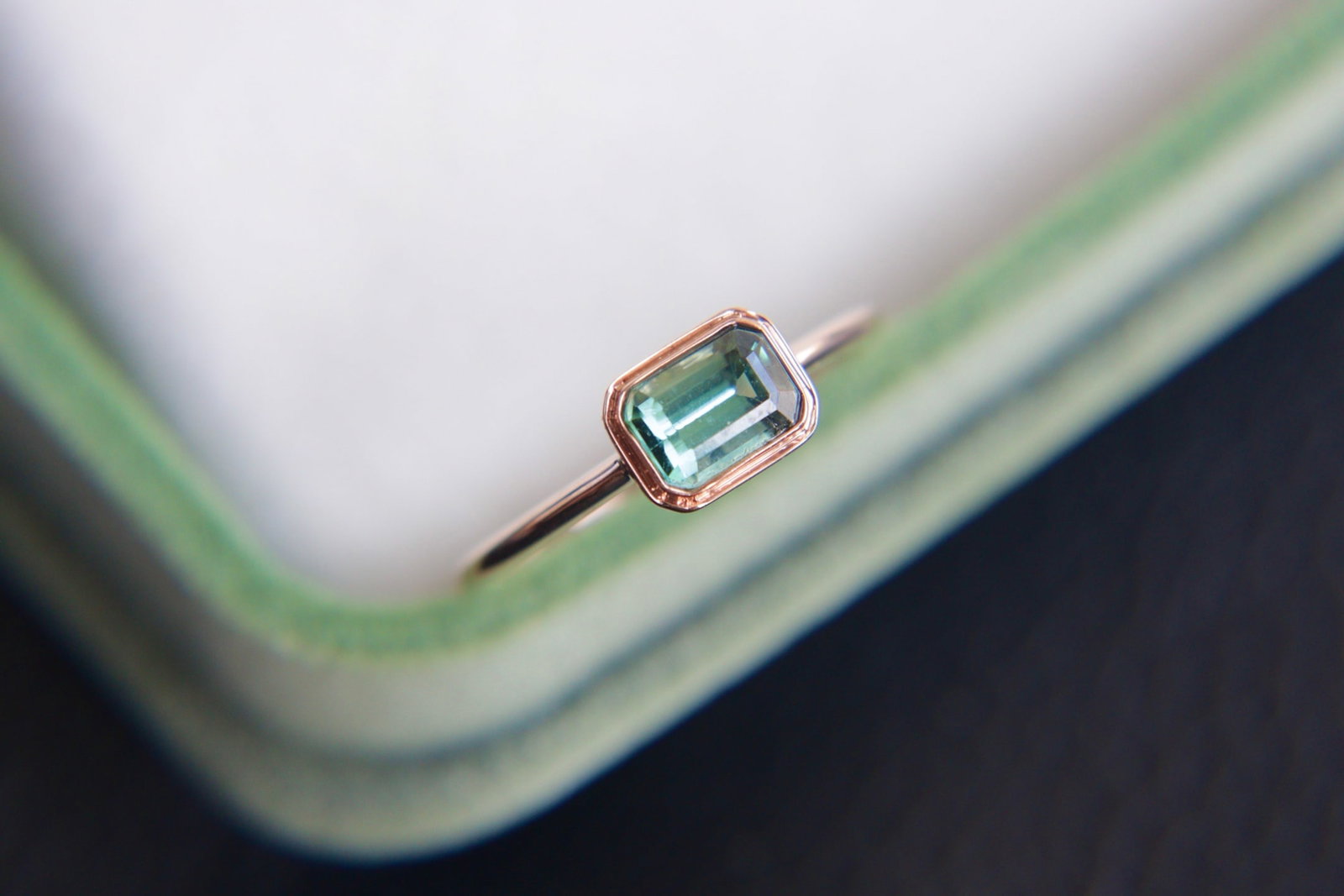 18K Gold Natural Tourmaline Ring - 5