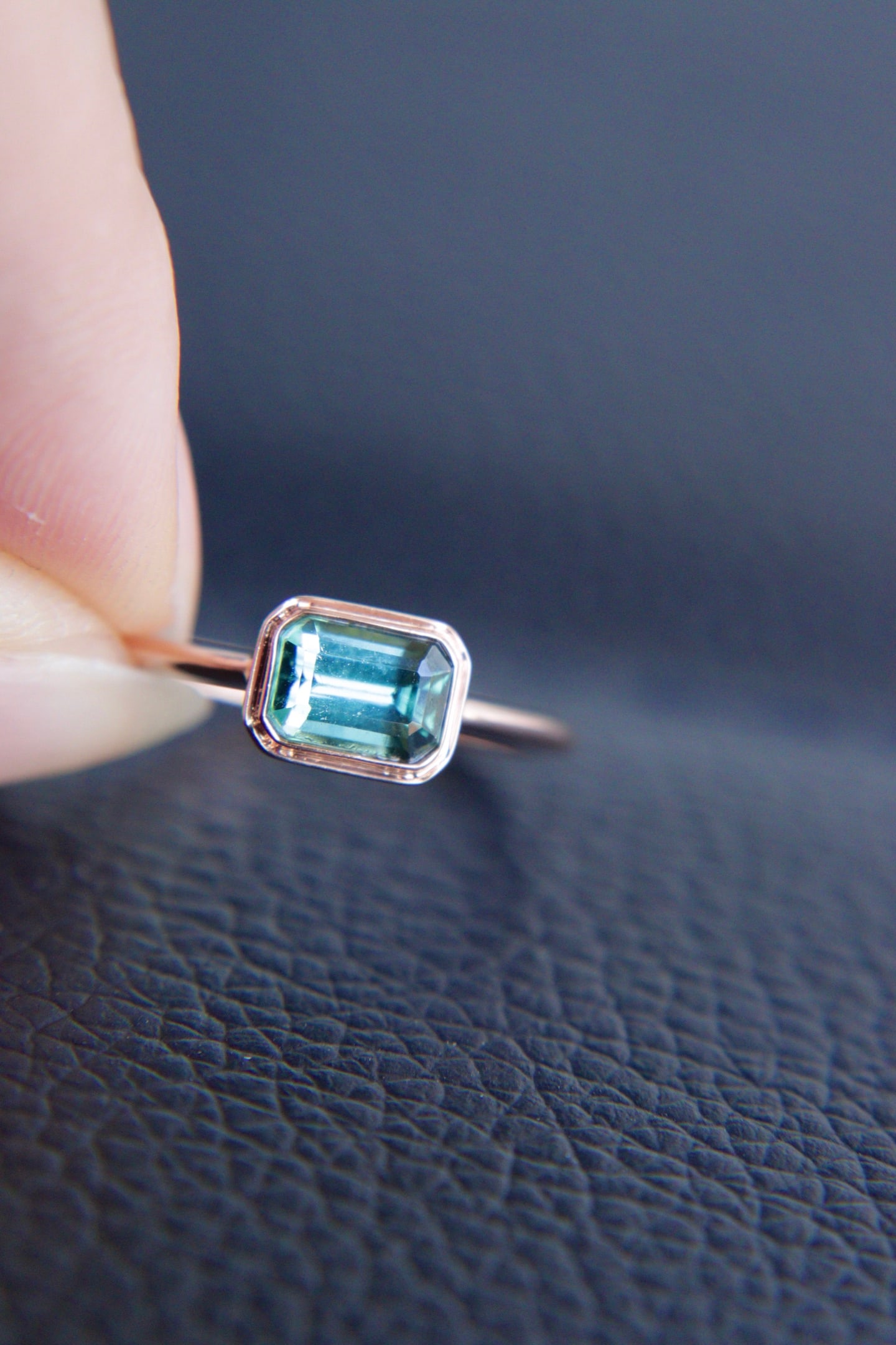 18K Gold Natural Tourmaline Ring - 6