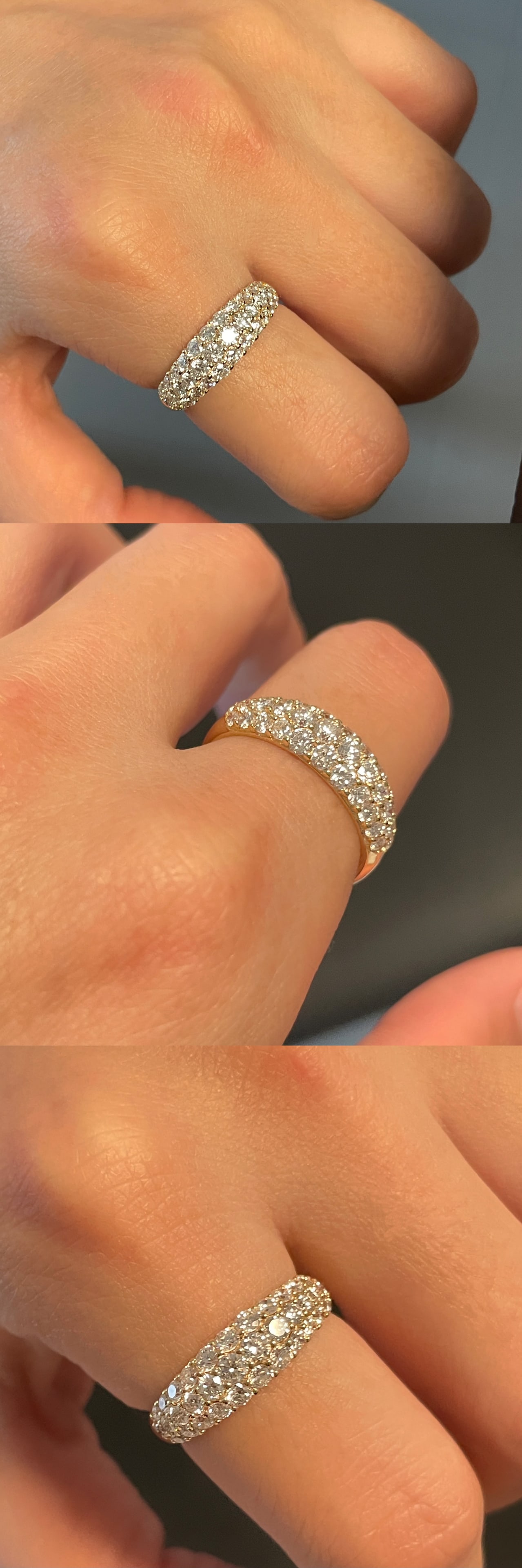 18K Gold Natural Cultivated Diamond Ring - 9