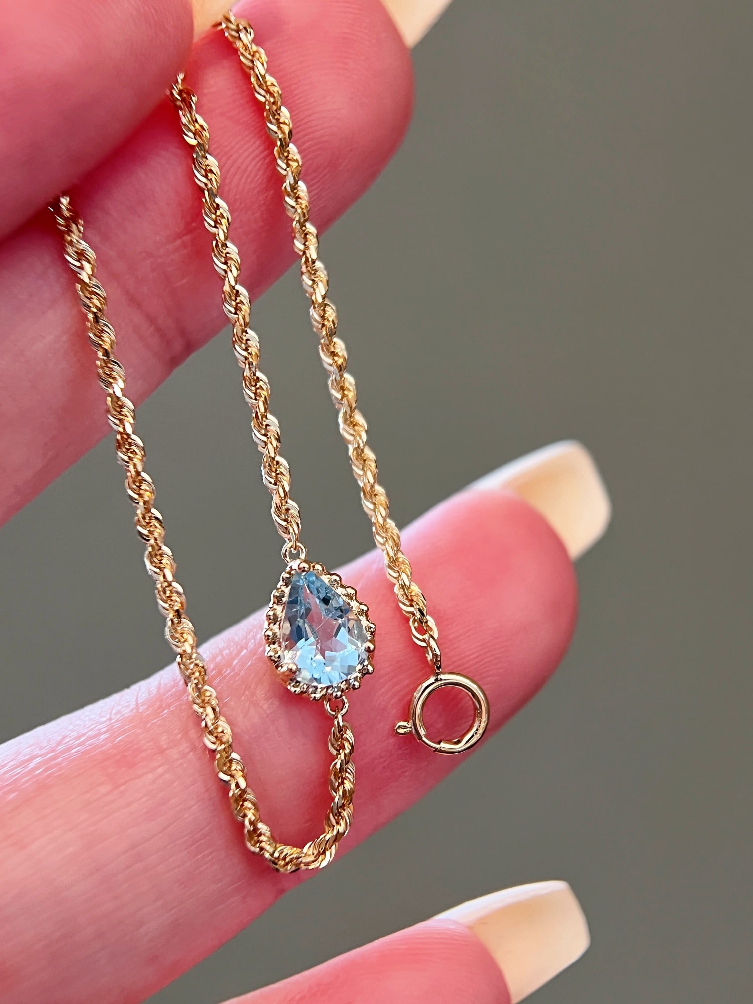18K Natural Aquamarine Bracelet - 2