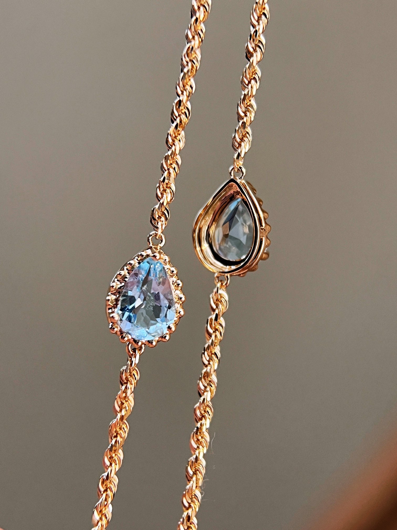18K Natural Aquamarine Bracelet - 6