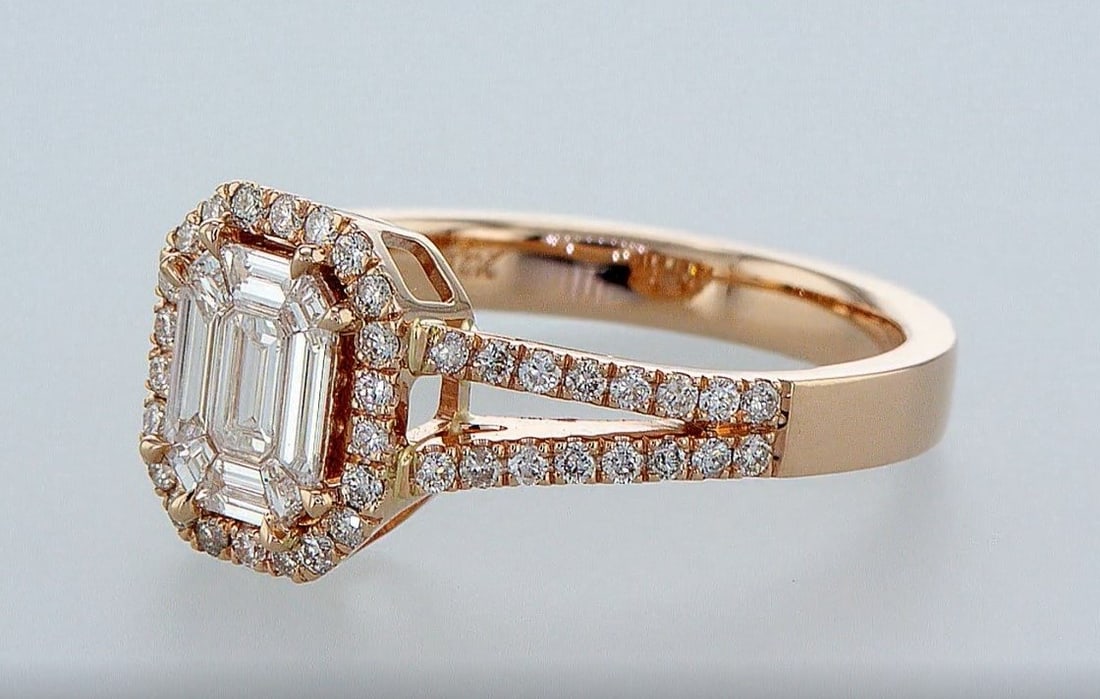 14 kt. Pink gold - Ring - 0.79 ct Diamond - Diamonds - 2