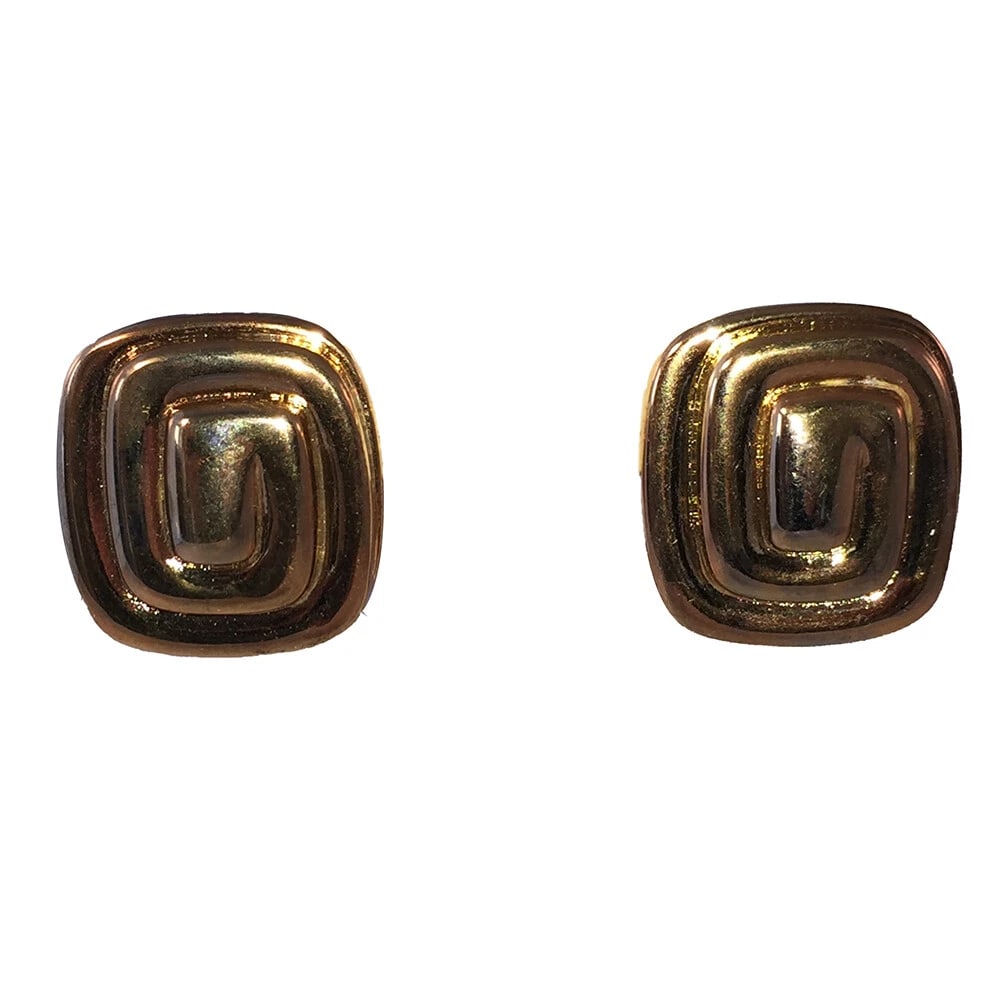 Givenchy Greek Aztec Key Pattern Clip On Earrings - 3
