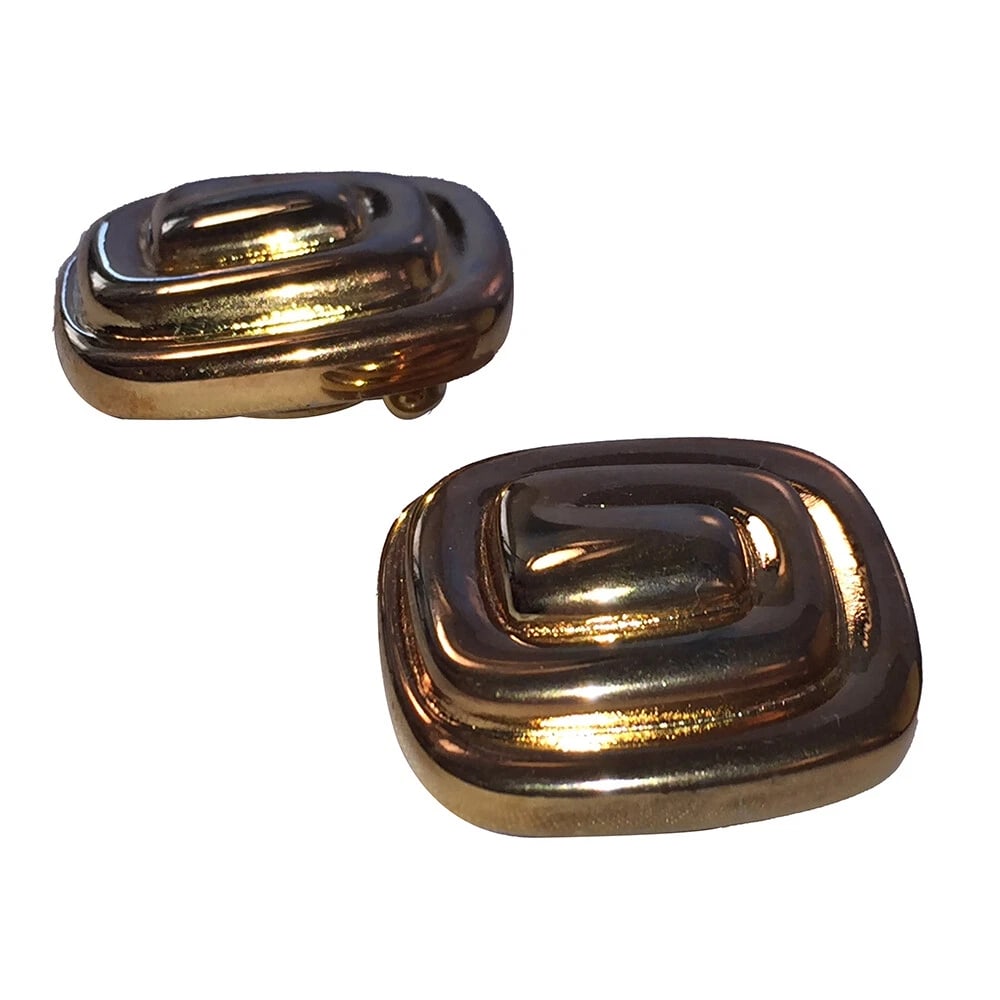 Givenchy Greek Aztec Key Pattern Clip On Earrings - 4