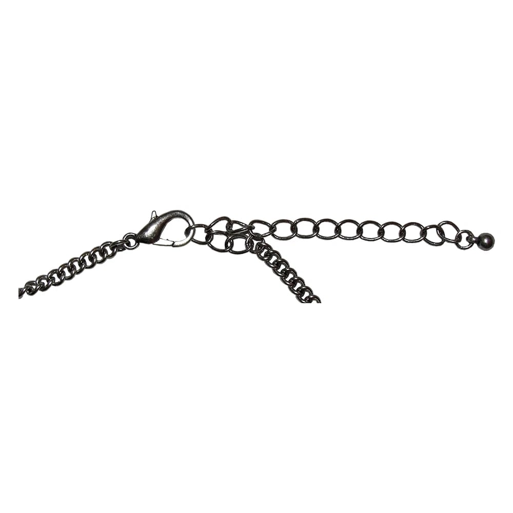 New Silver Tone Bedouin Inspired Obsidian Dangle Necklace - 7