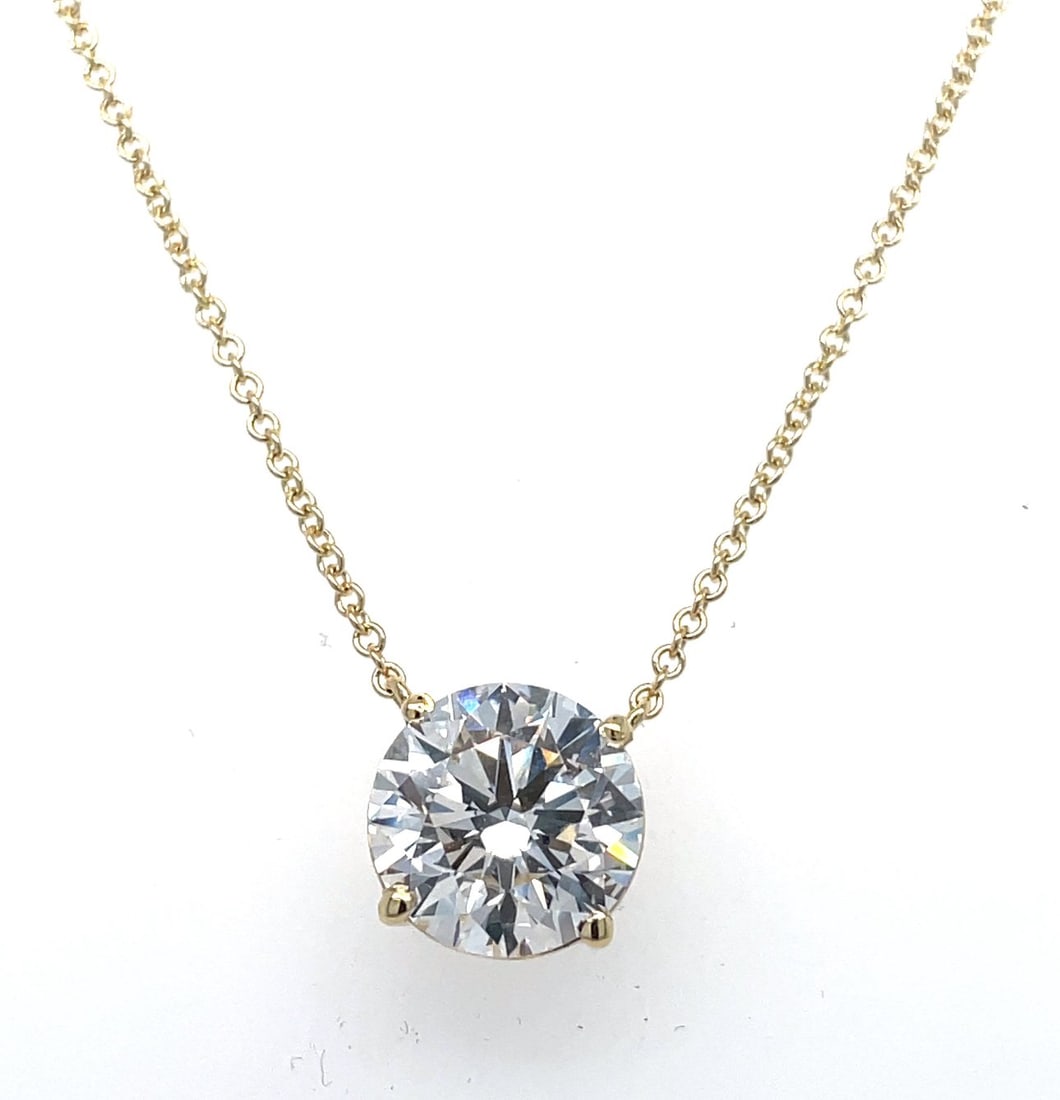 Pendant - 14 kt. Yellow gold - 1.50ct. tw. Diamond (Lab-grown) - Diamond - 1.50CT E Vs (1 of 2)