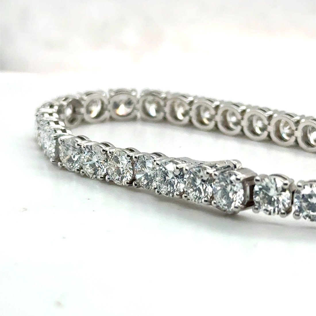 Tennis bracelet - 14 kt. White gold - 15.80ct. tw. Diamond (Lab-grown) - Diamond - 2