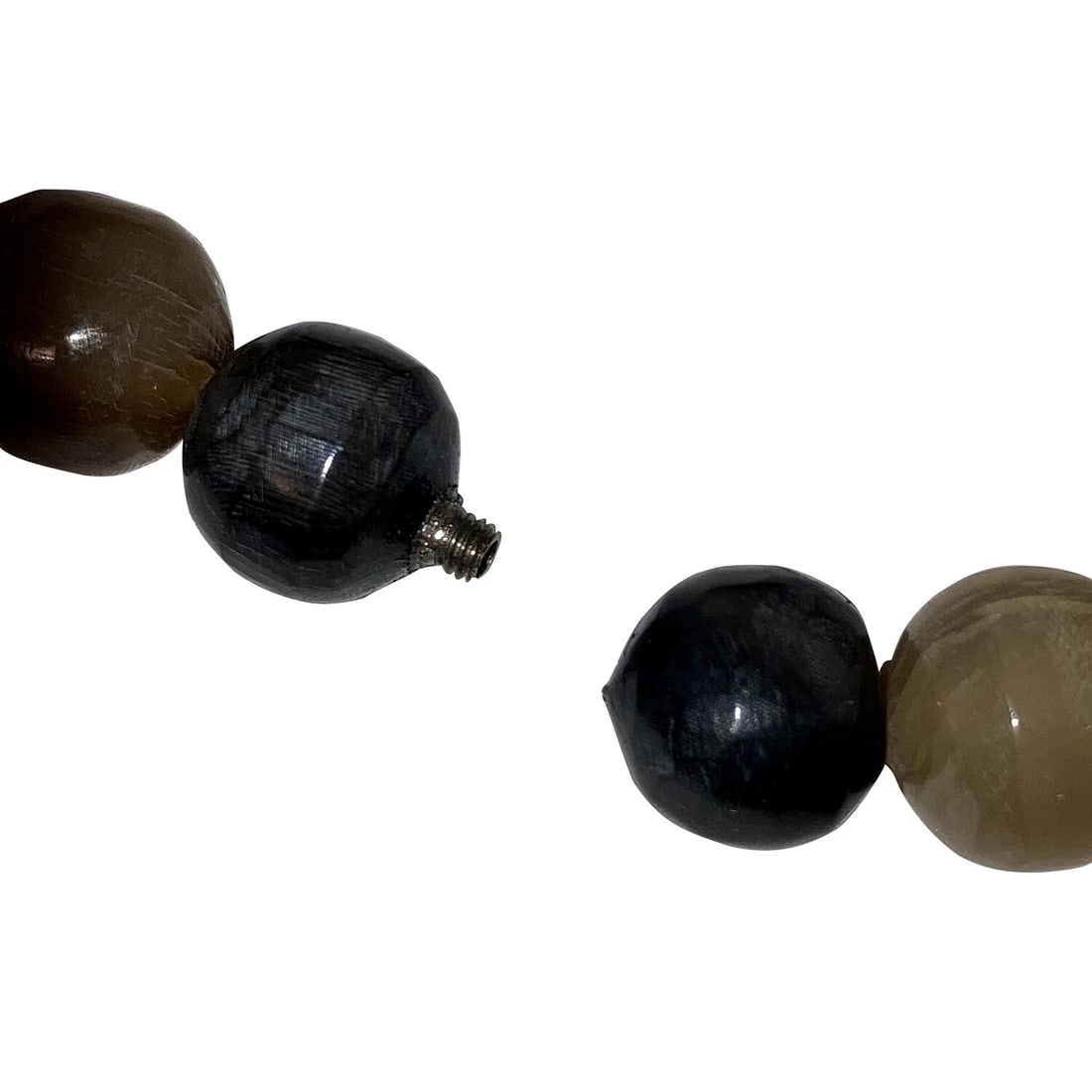 Mexican Artisan Bull Horn Round and Tapered Bead Necklace - 5