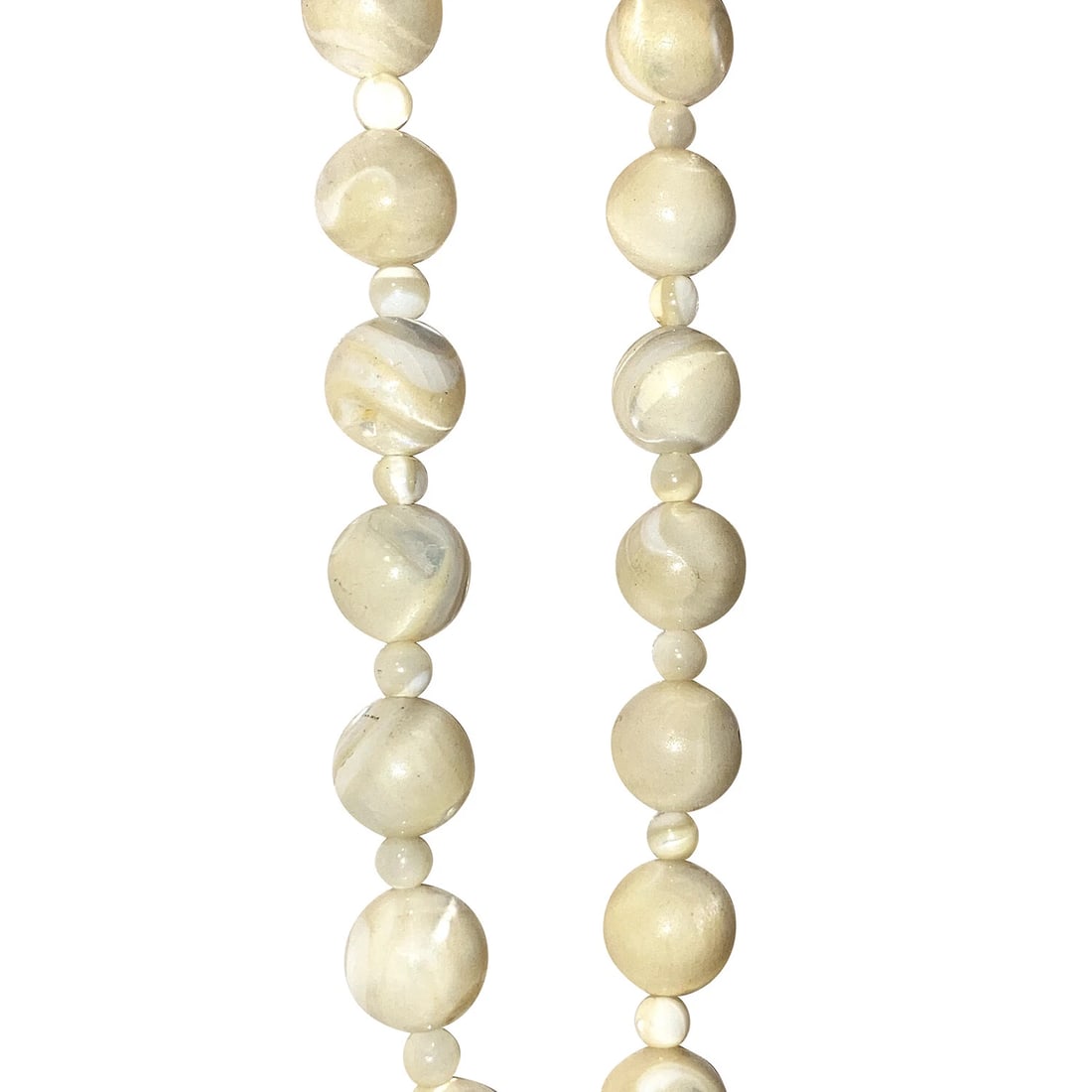 Mother of Pearl Shell Hand Cut Bead Necklace - 3