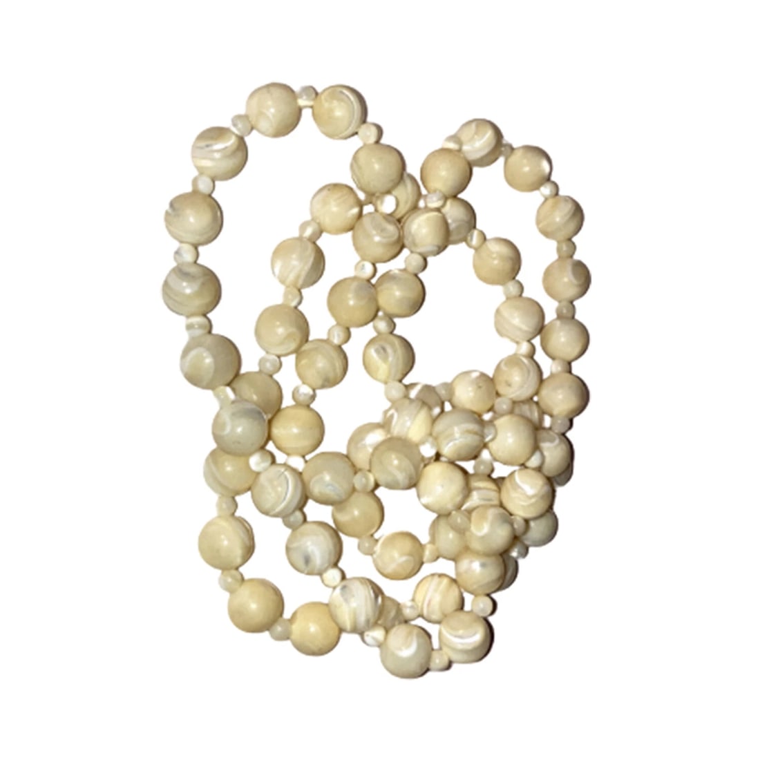 Mother of Pearl Shell Hand Cut Bead Necklace - 5