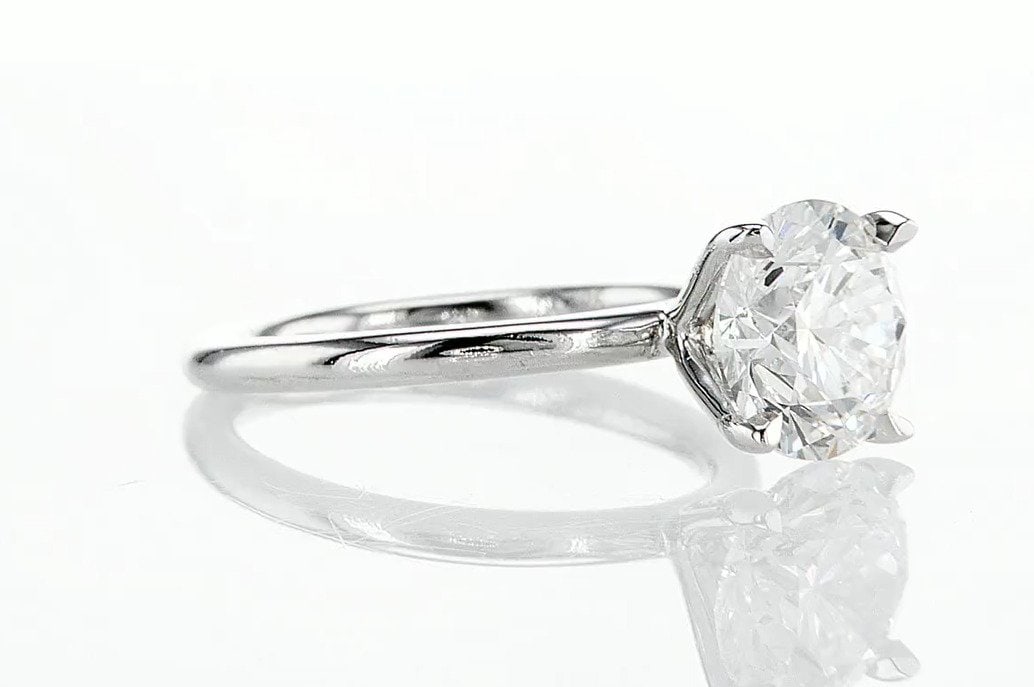 Ring - 14 kt. White gold - 1.03ct. tw. Diamond (Lab-grown) - Diamond - 2