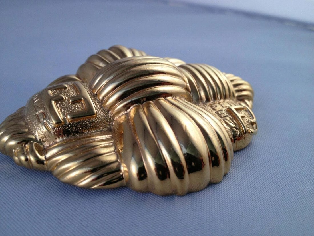 Fendi Basket Weave Brooch - 3