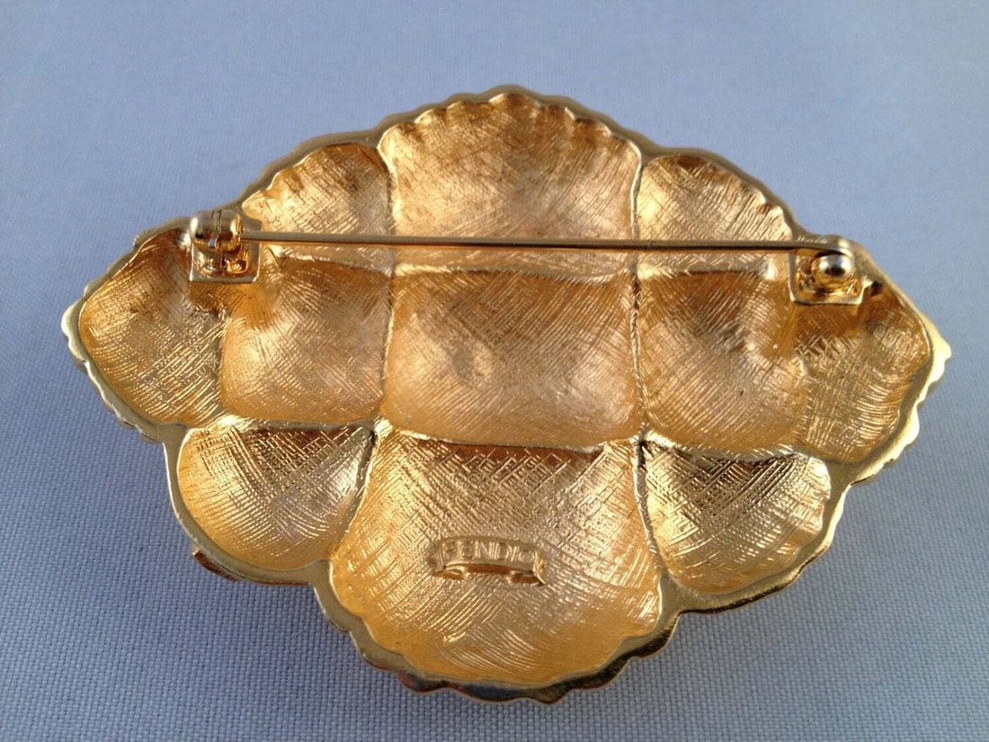 Fendi Basket Weave Brooch - 5