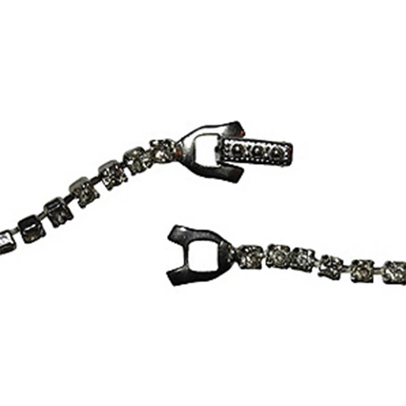 Rhinestone Fringe Bib Necklace - 5