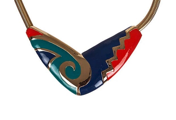 Aztec-Style Snake Chain Bib Necklace - 4