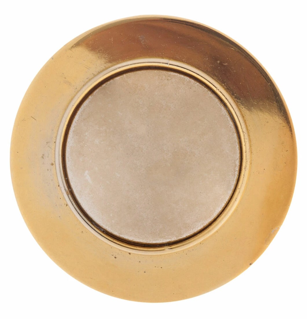 Givenchy Two Tone Futuristic Circular Brooch (1 of 6)