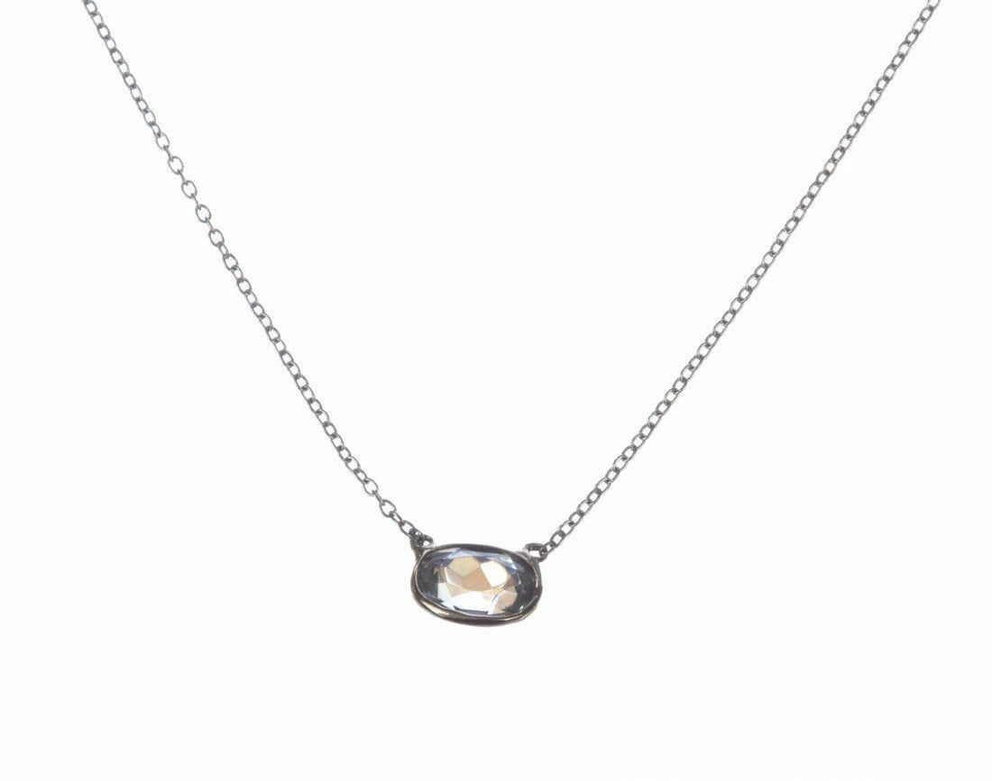 Alberto Juan 14 kt Gold Bezel Set Aquamarine Necklace: Title:Alberto Juan 14 kt Gold Bezel Set Aquamarine Necklace Description:Amazing, handmade necklace featuring oval aquamarine bezel set in 14 kt gold by Alberto Juan. Necklace measures 16” to