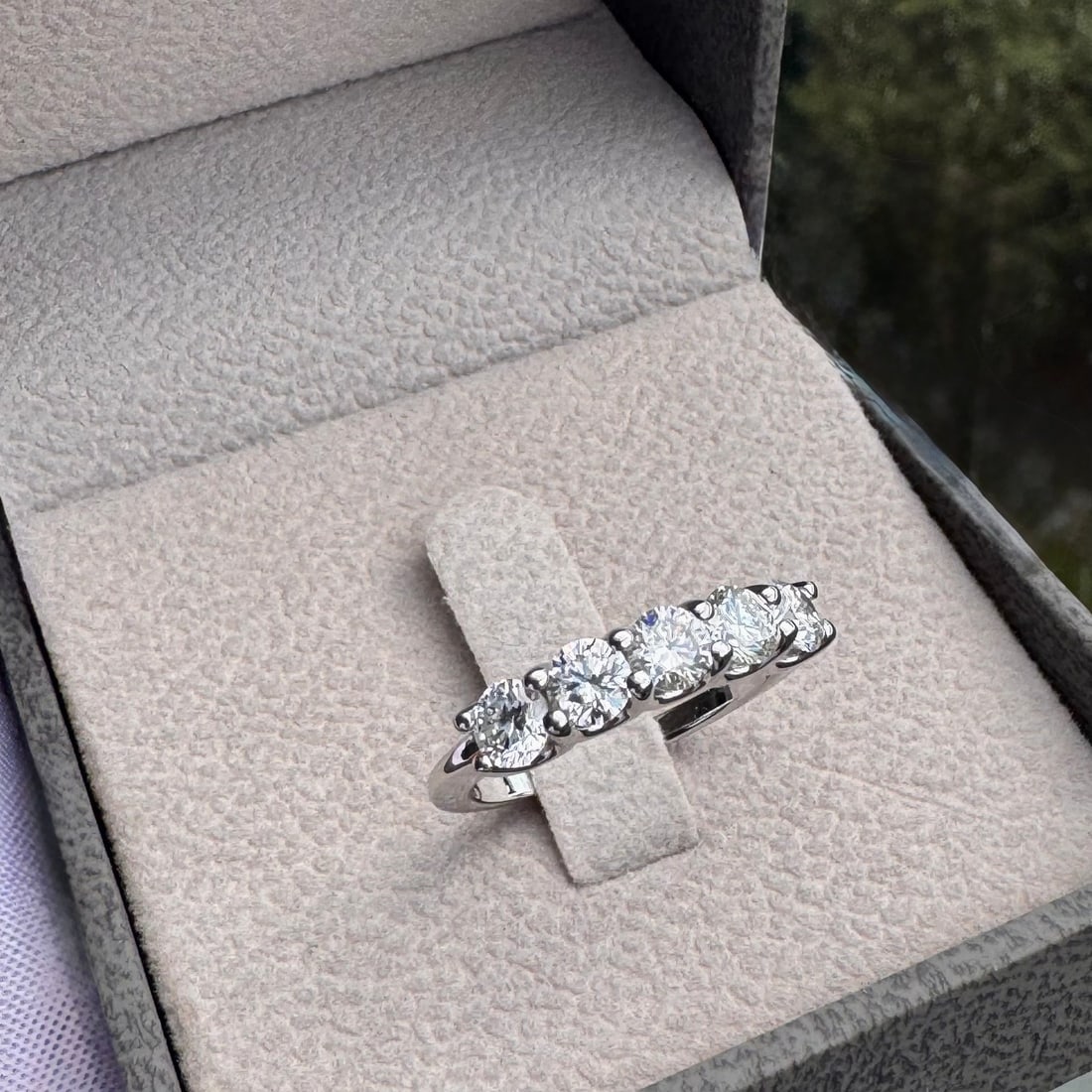 Ring - 14 kt. White gold Diamond (Lab-grown) - Diamond - 1.00CT E-F - 2
