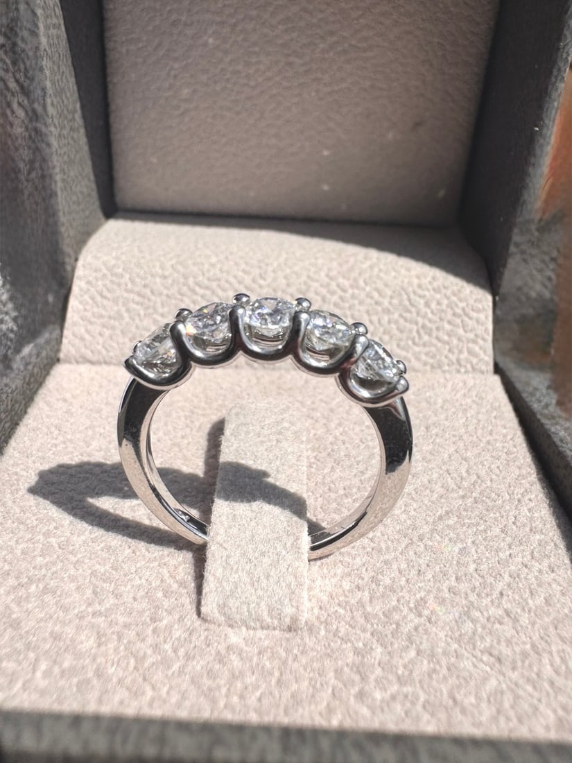 Ring - 14 kt. White gold Diamond (Lab-grown) - Diamond - 1.00CT E-F - 3