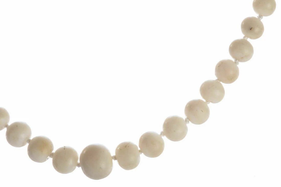 Angel Skin Coral Graduated Bead Necklace - 3