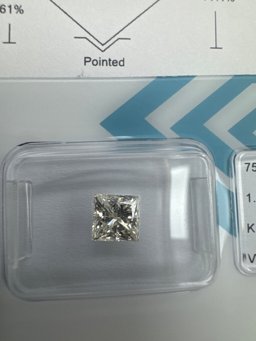 1 pcs Diamond (Natural) - 1.15 ct - Square - K - VVS2 - International Gemological Institute (IGI): Title:1 pcs Diamond (Natural) - 1.15 ct - Square - K - VVS2 - International Gemological Institute (IGI) Description:1 pcs Diamond (Natural) - 1.15 ct - Square - K - VVS2 - International Gemological In