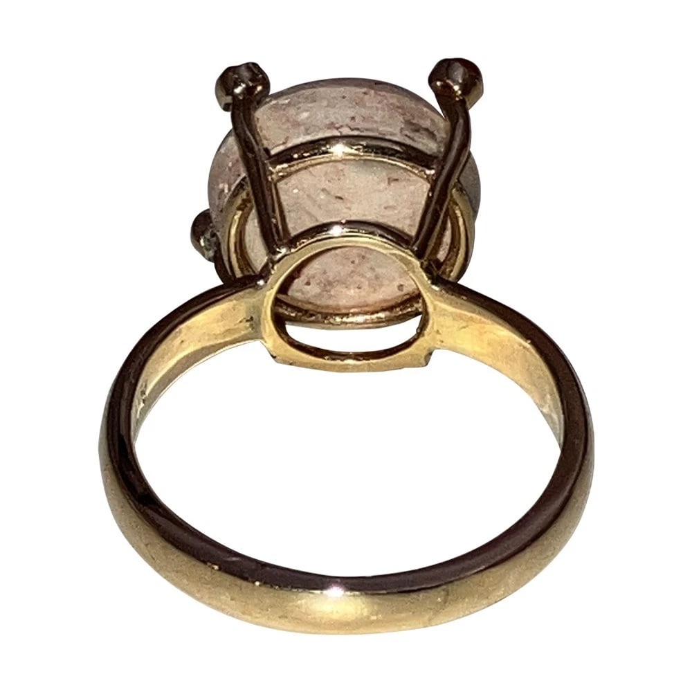 Alberto Juan Mexican Fire Opal Carnelian Hand Made Futuristic Cocktail Ring - 7