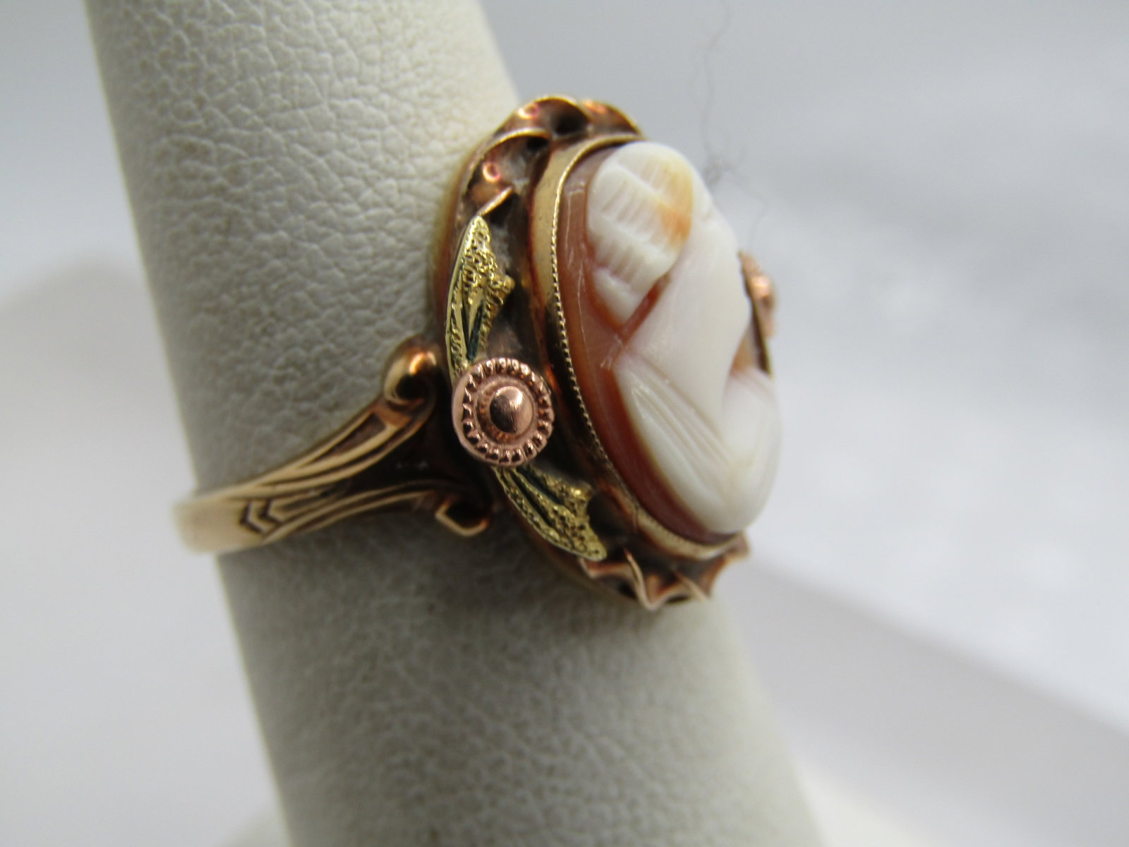 Vintage 10kt Cameo Ring, Sz. 6.25, 1920's-1930's - 2