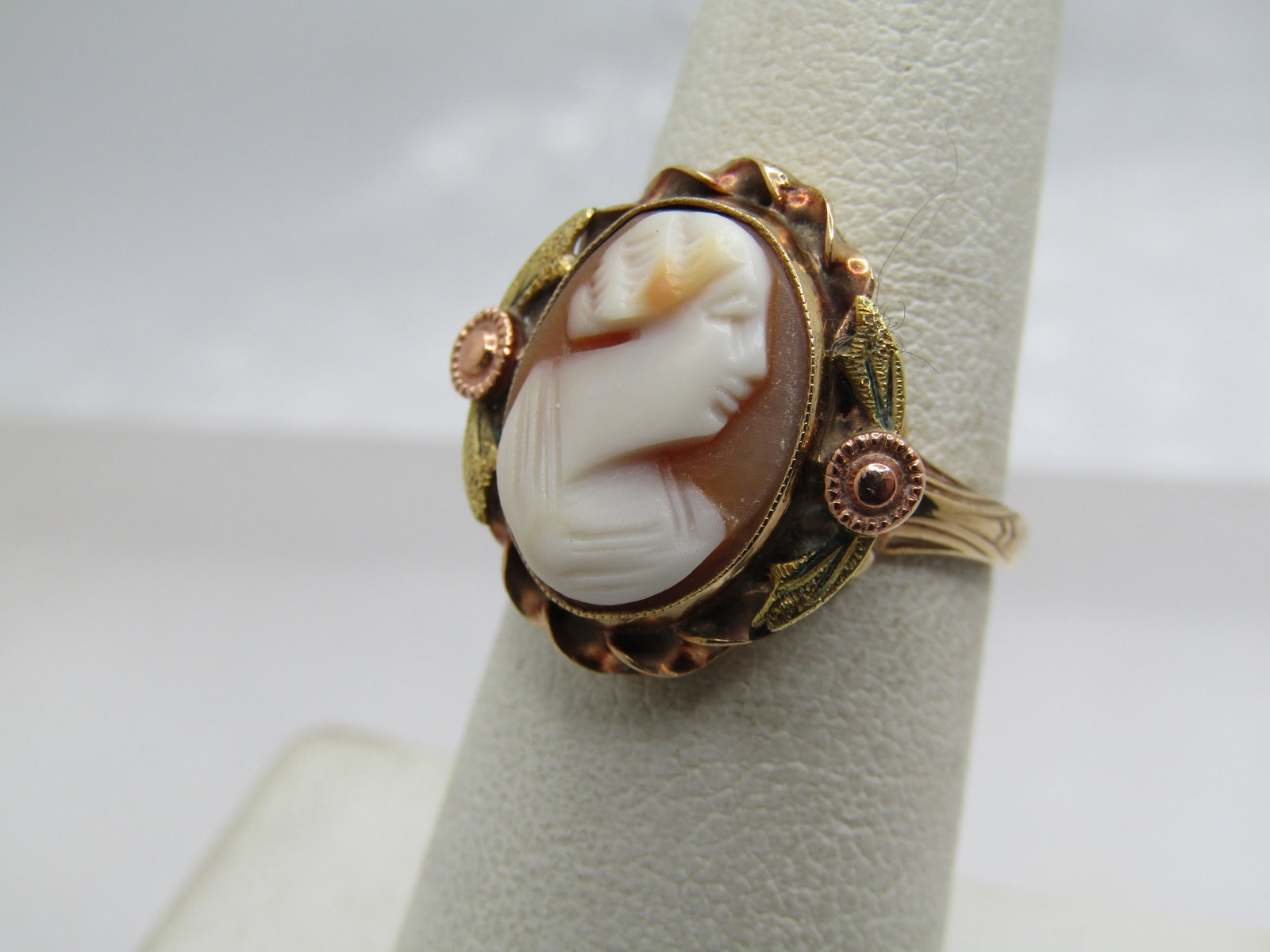 Vintage 10kt Cameo Ring, Sz. 6.25, 1920's-1930's - 3