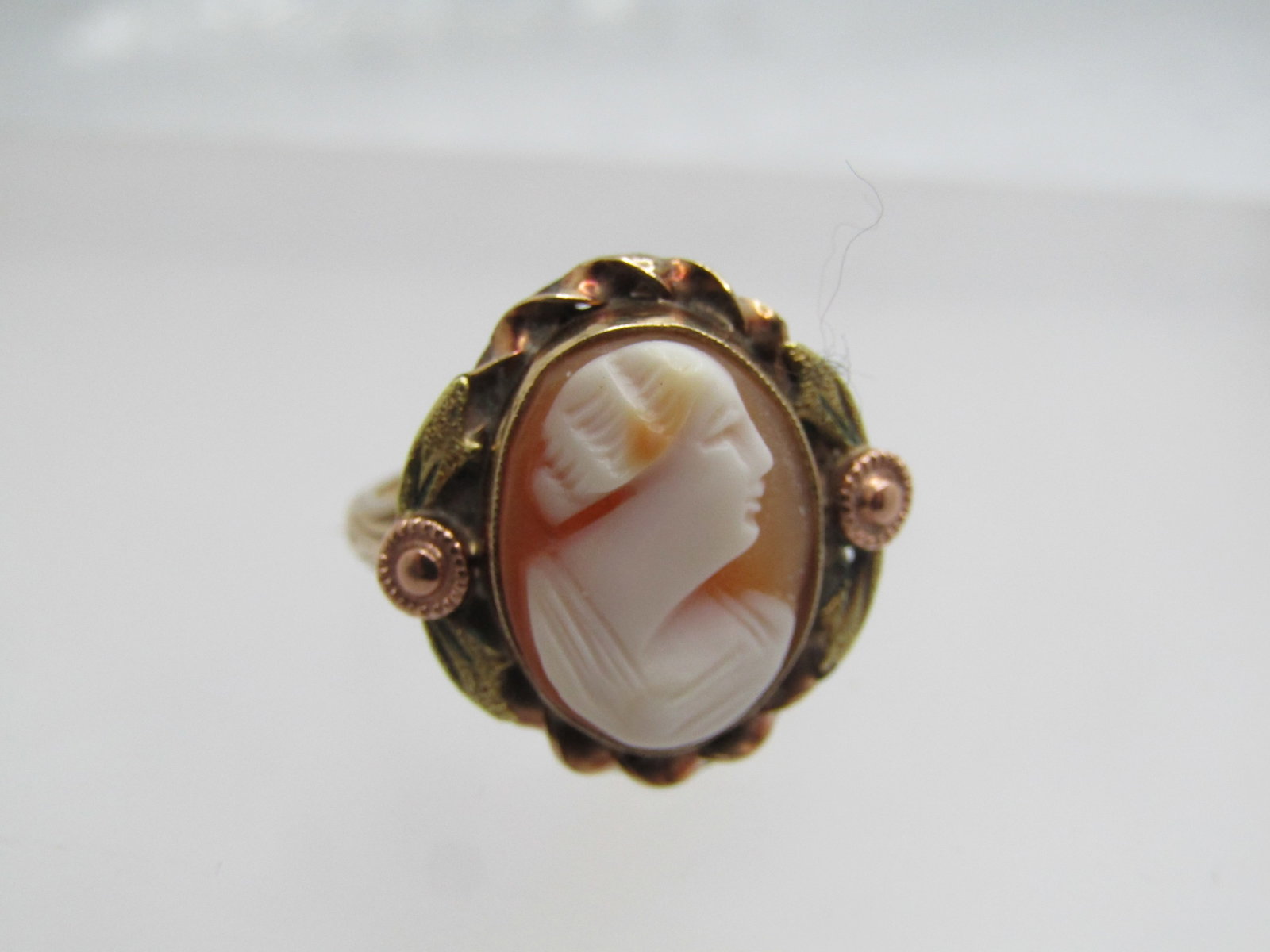 Vintage 10kt Cameo Ring, Sz. 6.25, 1920's-1930's - 4