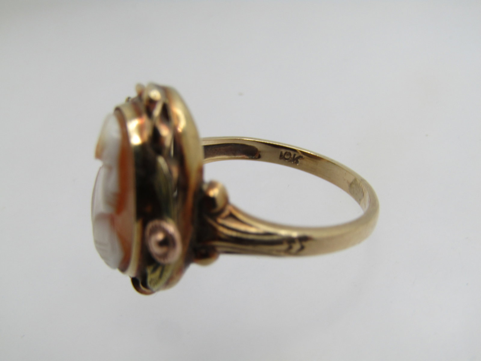 Vintage 10kt Cameo Ring, Sz. 6.25, 1920's-1930's - 6