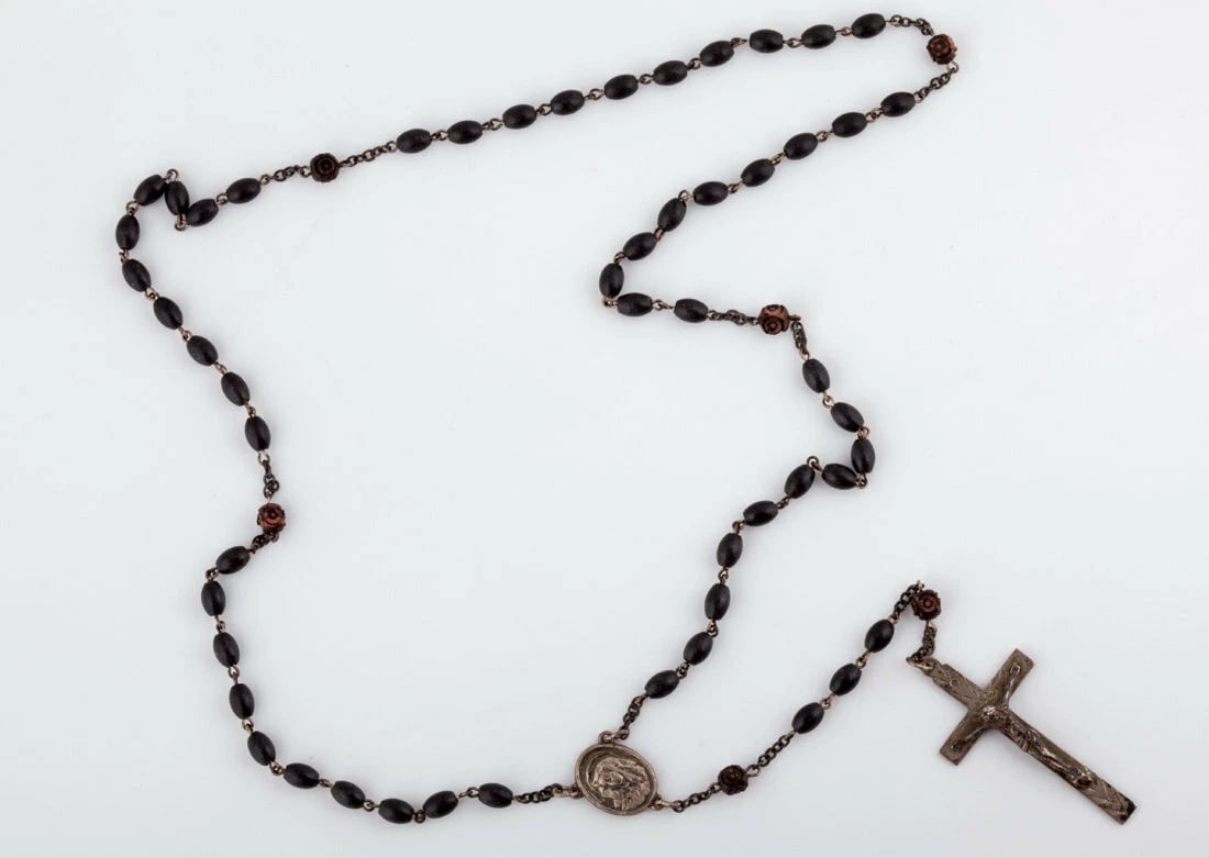 Victorian Gutta Percha Bead Rosary - 2