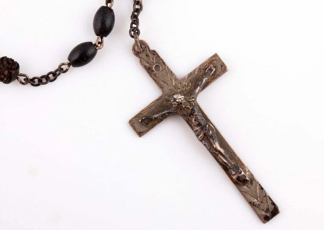 Victorian Gutta Percha Bead Rosary - 3