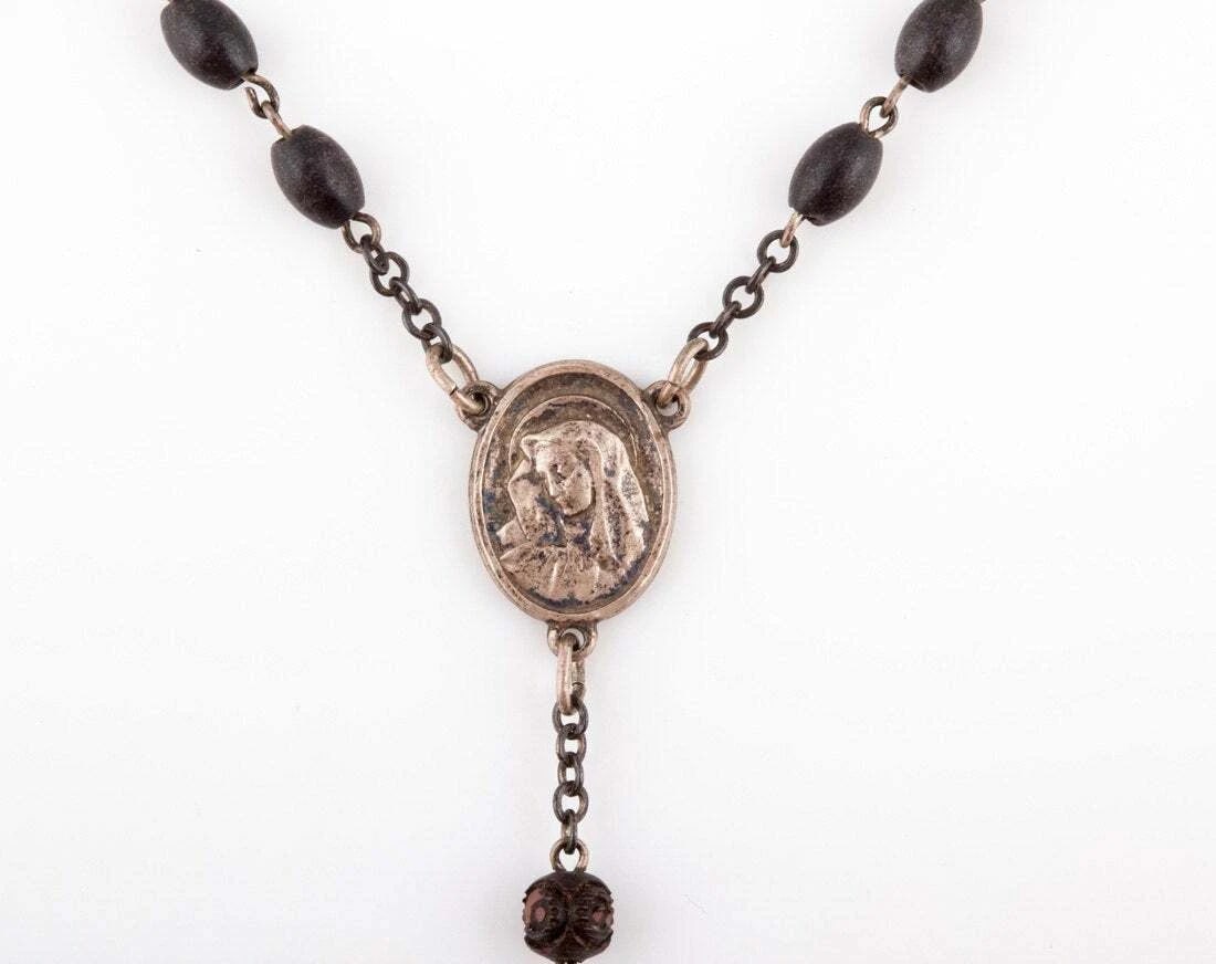 Victorian Gutta Percha Bead Rosary - 4