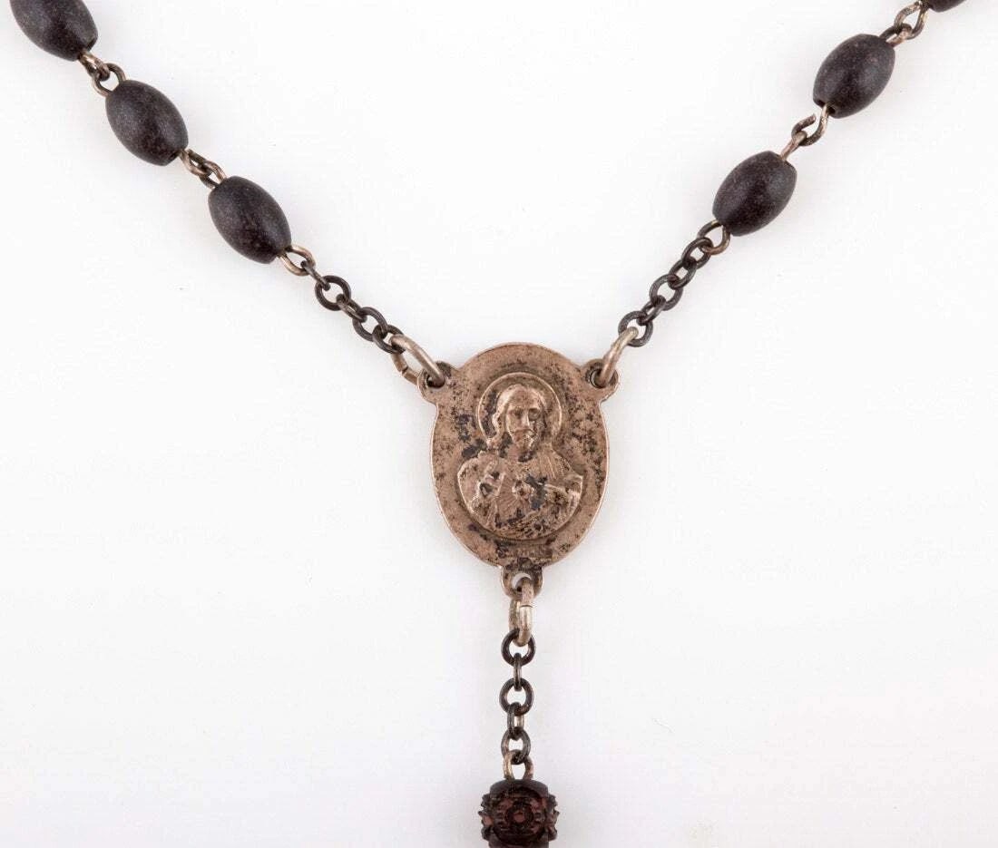 Victorian Gutta Percha Bead Rosary - 6