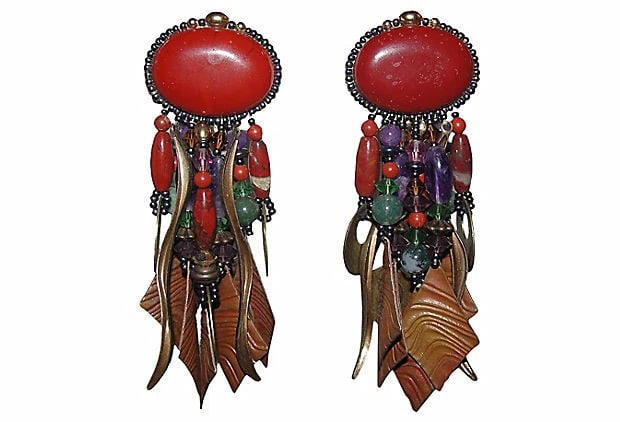 Gemstone Chandelier Earrings - 2
