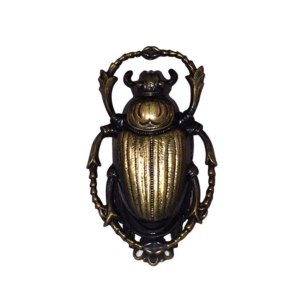 Kim Brass Egyptian Revival Inspired Scarab Statement Ring - 2