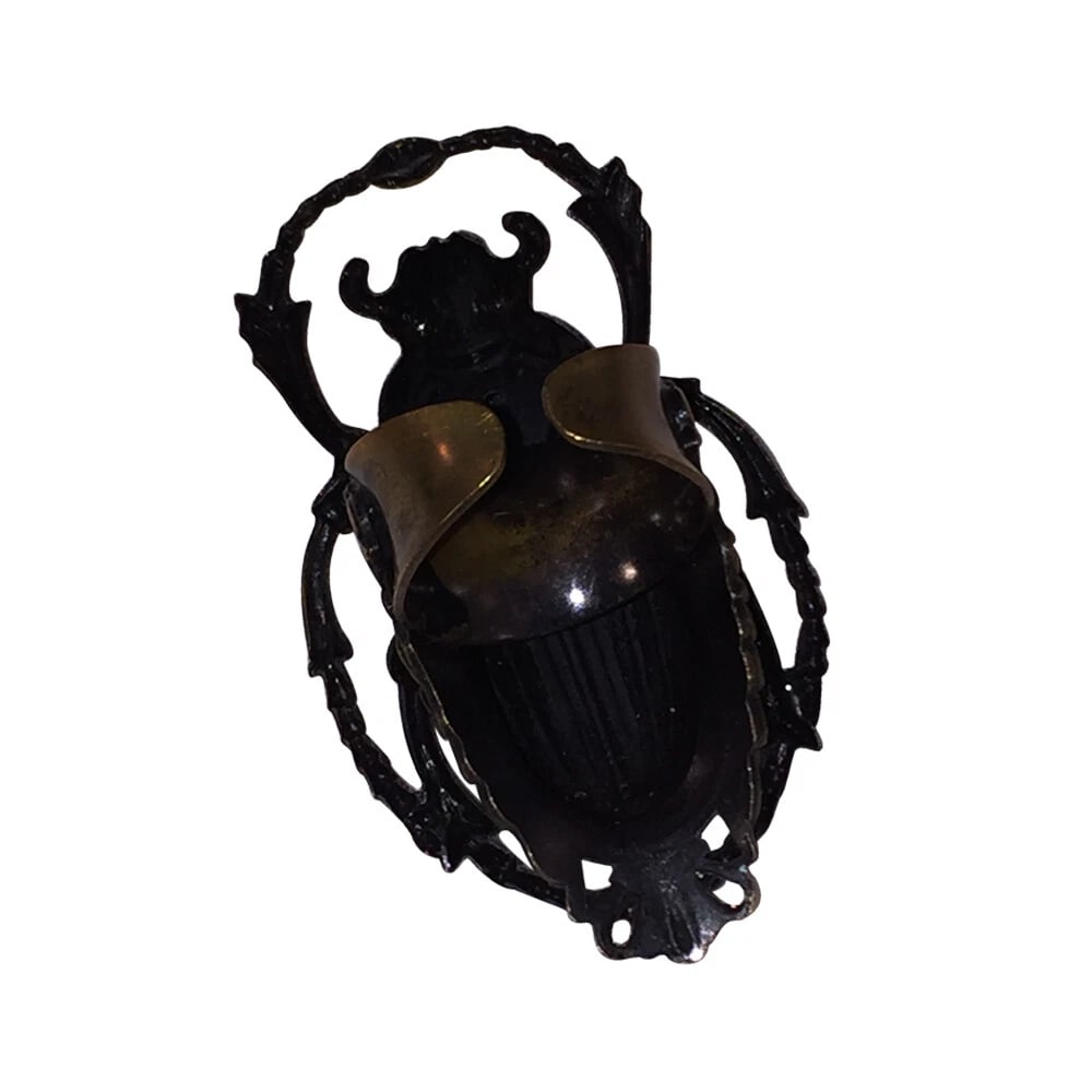 Kim Brass Egyptian Revival Inspired Scarab Statement Ring - 6