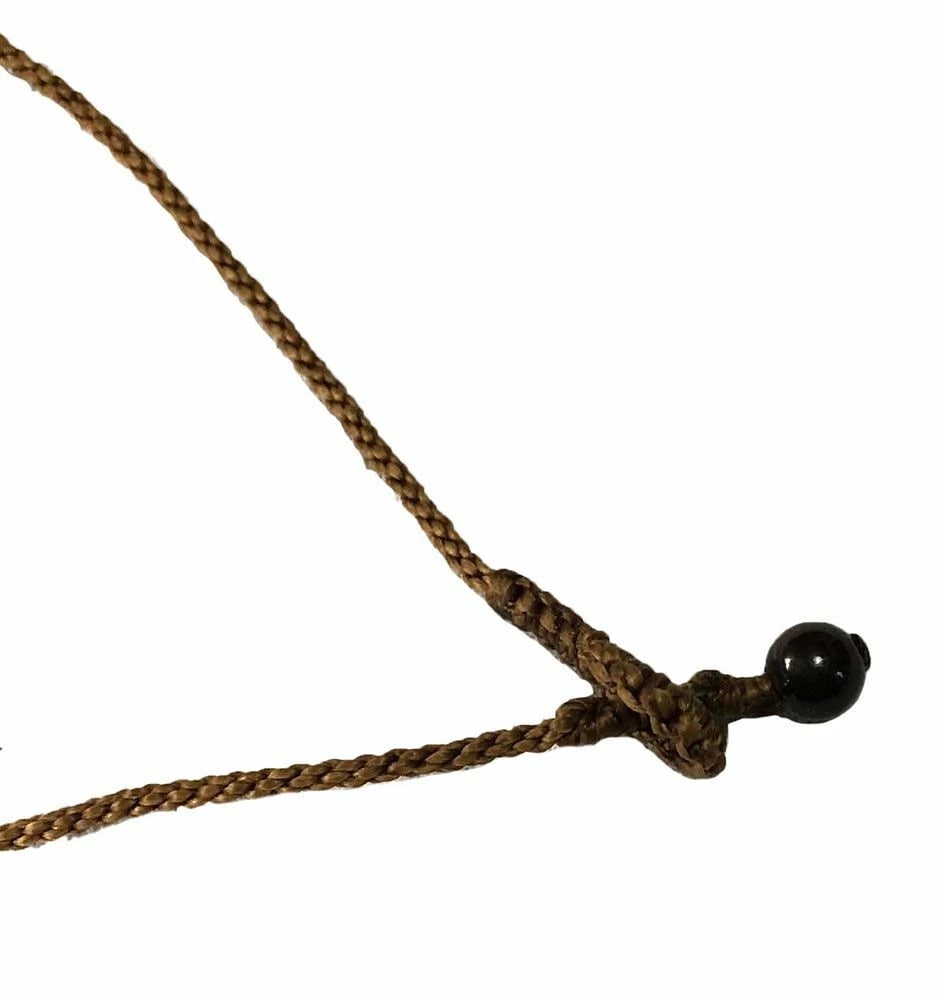 New Brown Waxed Nylon Necklace - 4
