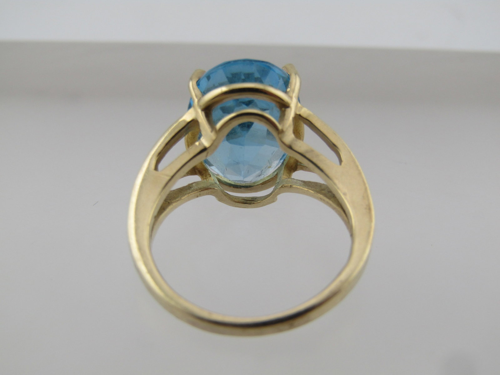 Vintage 10kt Blue Topaz Ring, Sz. 4.5, 6.5 TCW, 1970's-1990's - 5