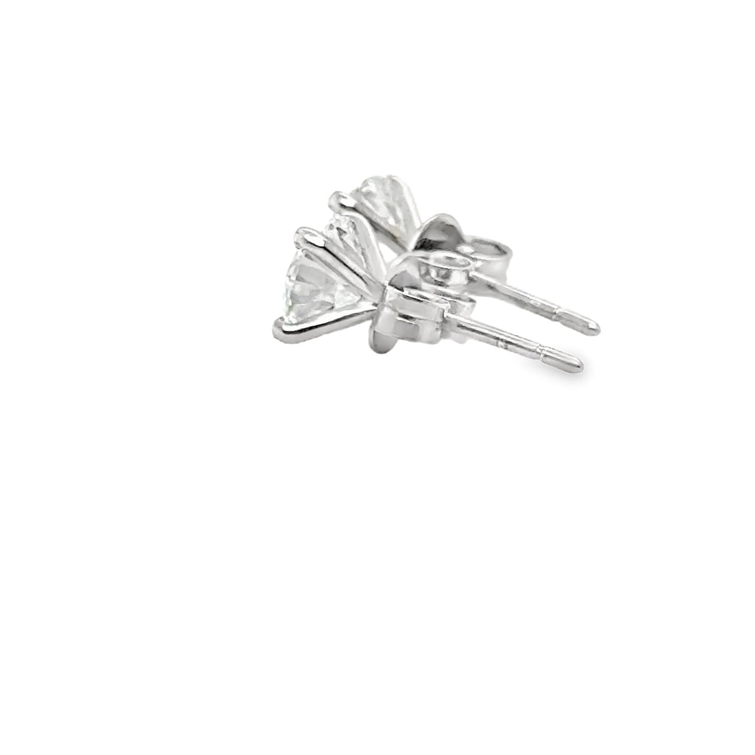 Earrings - 14 kt. White gold - 1.02ct. tw. Diamond (Lab-grown) - 2