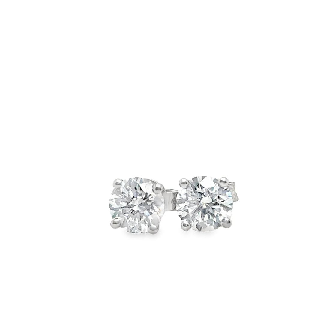Earrings - 14 kt. White gold - 1.02ct. tw. Diamond (Lab-grown) - 3