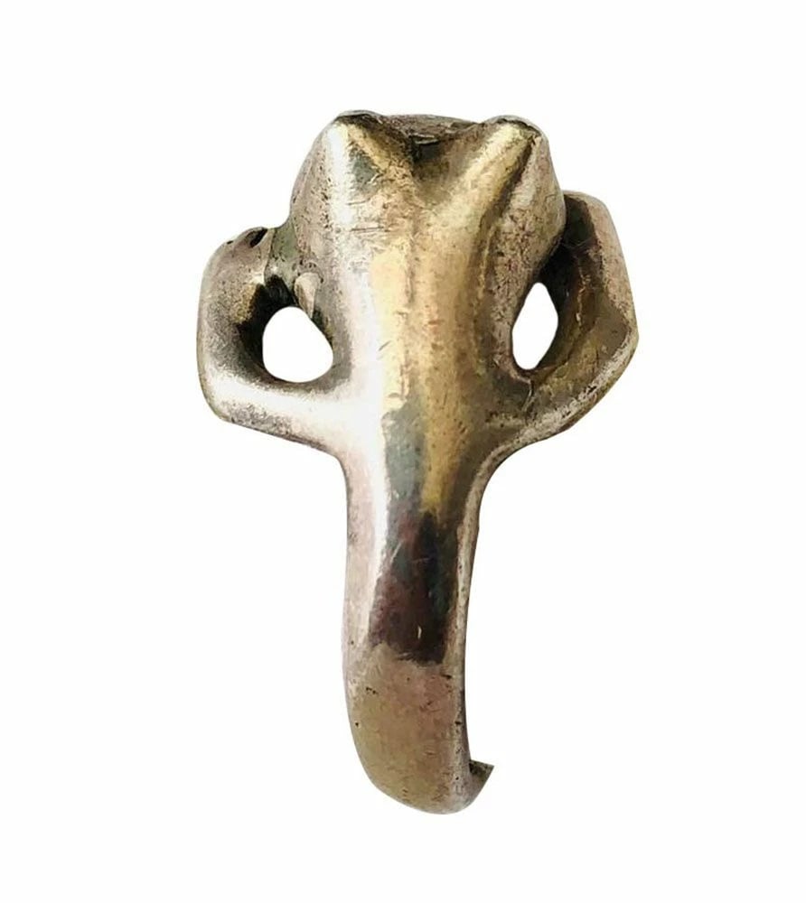 Pre Owned Mexican Sterling Silver Wrap Cat Ring - 4
