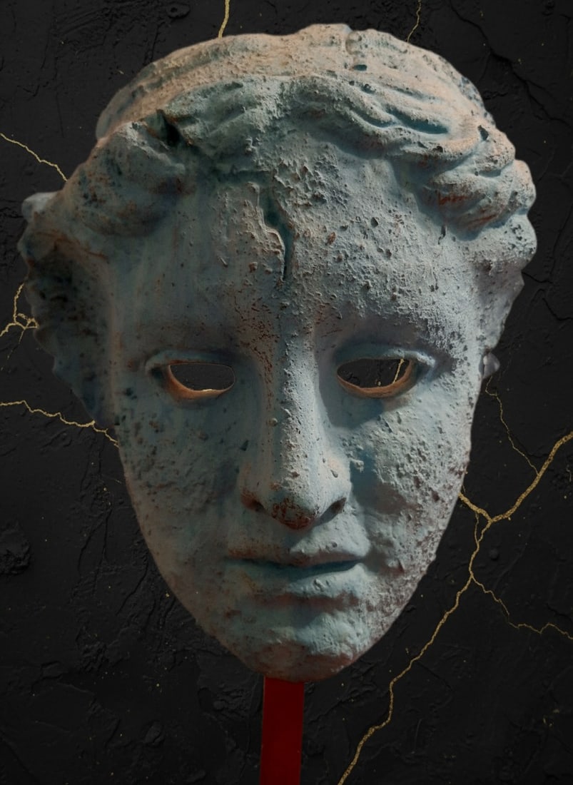 1980s Aphrodite Greek Goddess Bust Statue Vintage Museum Quality Head Mask - 5